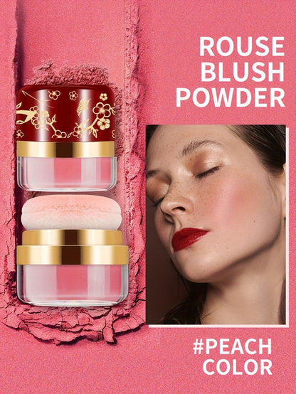 Blush Set 3 Colors with Pearl Powder and Rose Oil Squalane Formula Natural Glow Lightweight Powder for All Skin Tones Easy Blendable Cheek Color