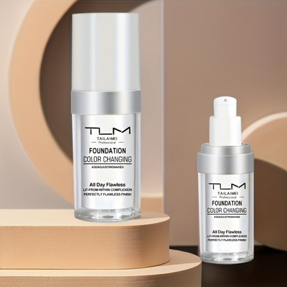 Purchase Two And Receive One at No Cost (3pcs)/Tum TLM Temperature Foundation, Color-Shifting BB Cream Base Makeup, Smooth Application Without Clumps Or Powder Buildup, Perfect End, Great Gift for Mother'S Day And Valentine'S Day