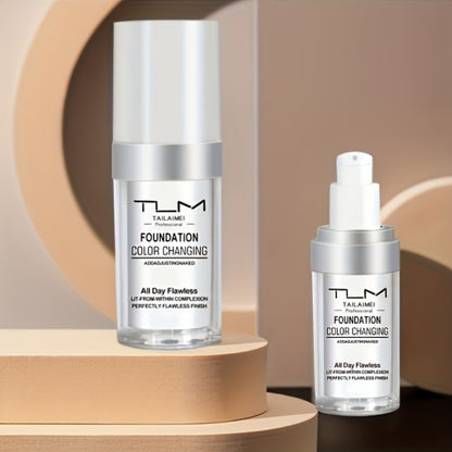 TLM Color-Shifting Foundation BB Cream – Temperature-Adaptive Base Makeup, Smooth Flawless Coverage, Lightweight & Buildable, 3-Pack Value Set