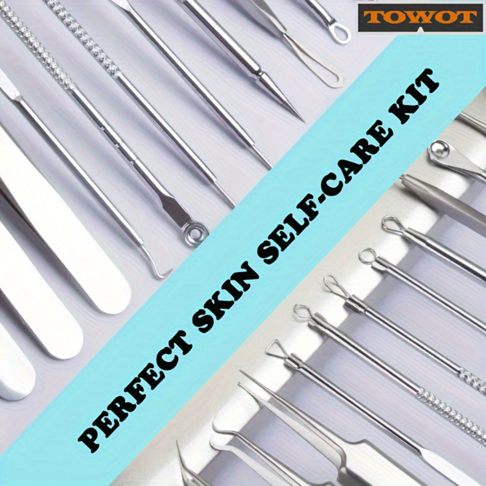 11pcs Blackhead Remover For Face, Professional Stainless Micro-Needling Removal Tools Kit, Needling Beauty Needle Elbow Hook Needle Tool, Pimple Popper Tool Kit For Quick And Easy Removal Of Pimples, Blackheads, Zit Removing Forehead