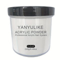 Professional 8oz Acrylic Nail Powder for Instant Nails- No/ Lamp Required, Quick- Powder Suitable for Extensions, 3D Nail Art & Carving (Transparent, White, Pink, Naked Beige)