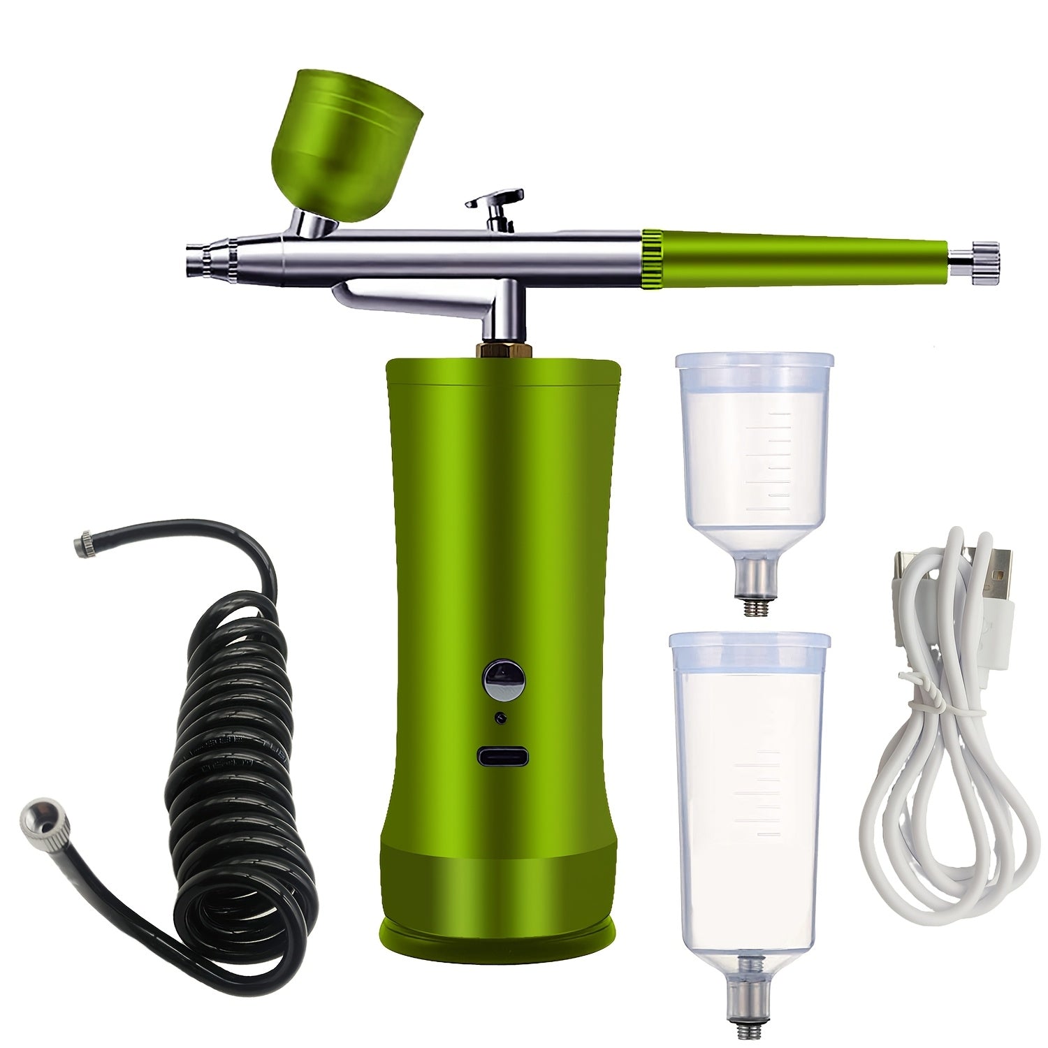 Airbrush Kit with Compressor, Rechargeable Portable Cordless Air Brush Set, Handheld Airbrush Gun Set for Nail Art, Makeup, Painting, Cake Decor