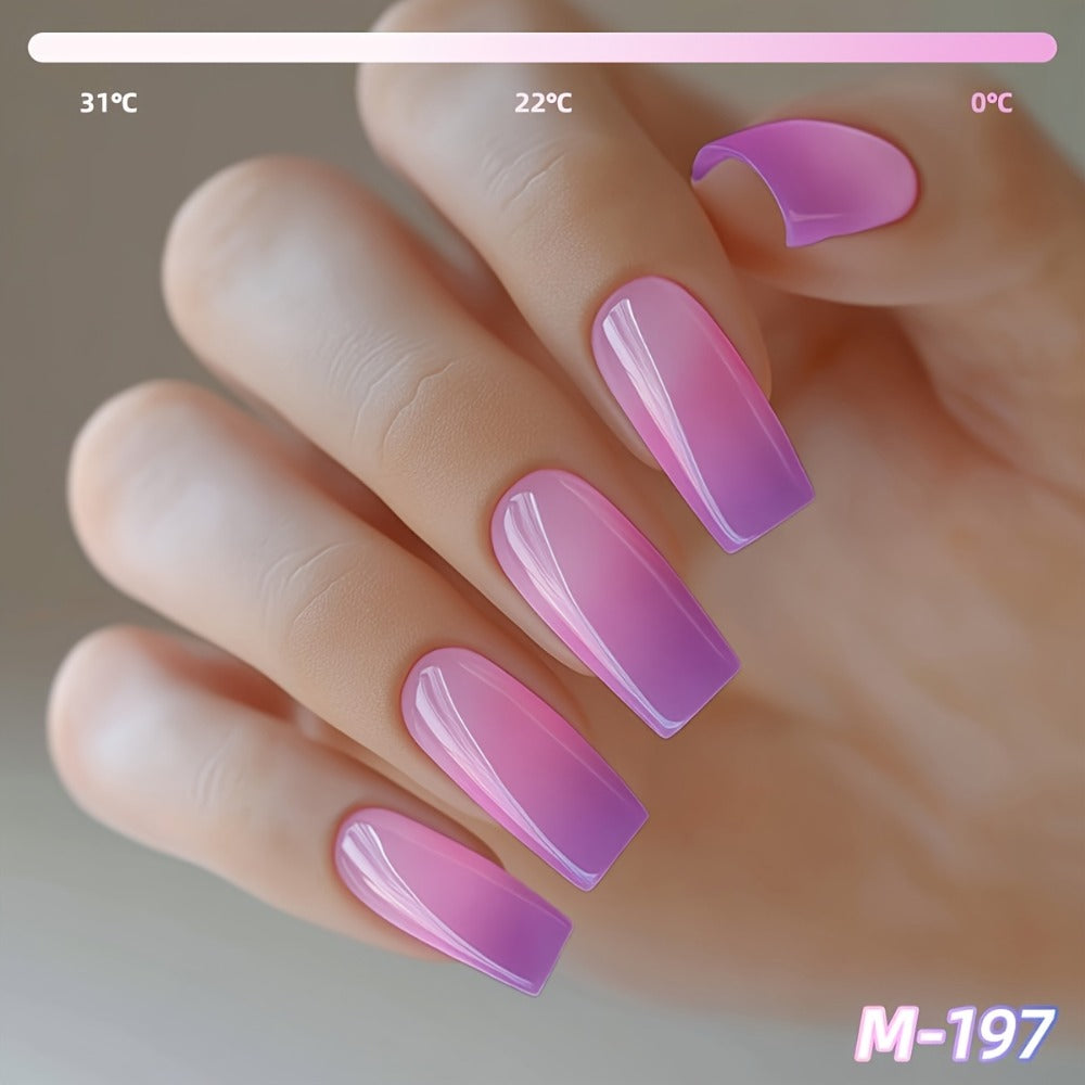 XEIJAYI Frame Bottle Temperature-Responsive Gel 6pcs-- Spring And Summer New Nail Art Series 6pcs Set, Glittery Heat Gel Nail Gel with Color-Changing Nails Salon Design Colorful Shiny Glossy Fashion LED Nail Art for DIY Manicure