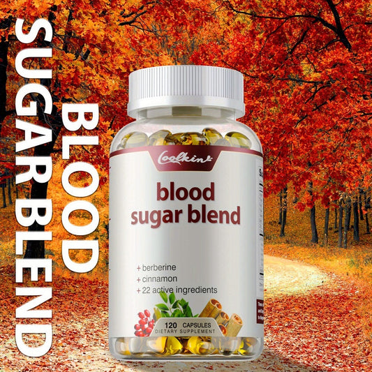Blood Sugar Blend - with Berberine HCL, Cinnamon, Coq10, Turmeric, Alpha Lipoic Acid, Support Healthy Blood Sugar Levels - 120pcs