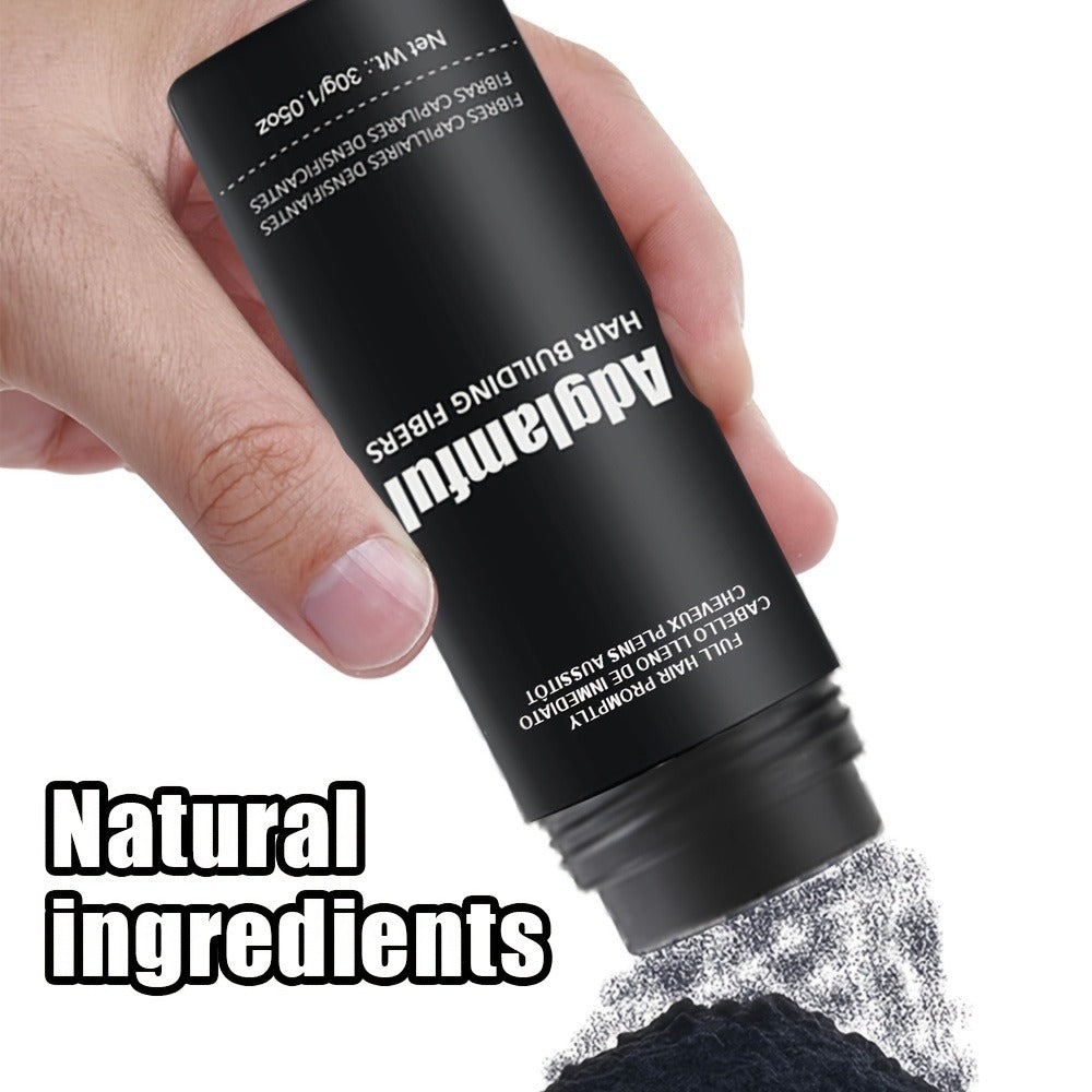 Hair Building Fibers 30g Large Size - Natural Look Thinning Hair Concealer for Volume & Thickness | Covers Hairline | Unisex | Black & Dark Brown