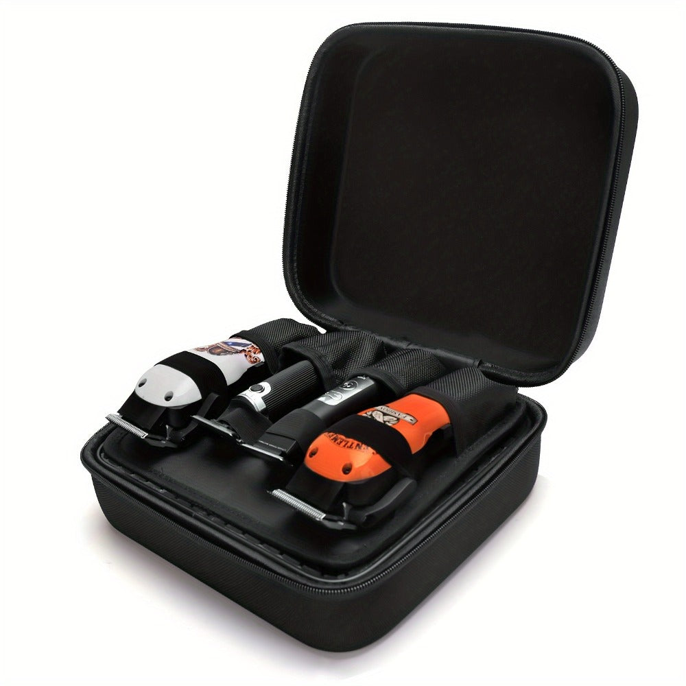 Barber Tool Case Portable Hard Case for Hair Clippers Trimmers Beauty Tools Organizer Travel Storage Bag Barbershop Styling Kit Carrying Case for Grooming Tools