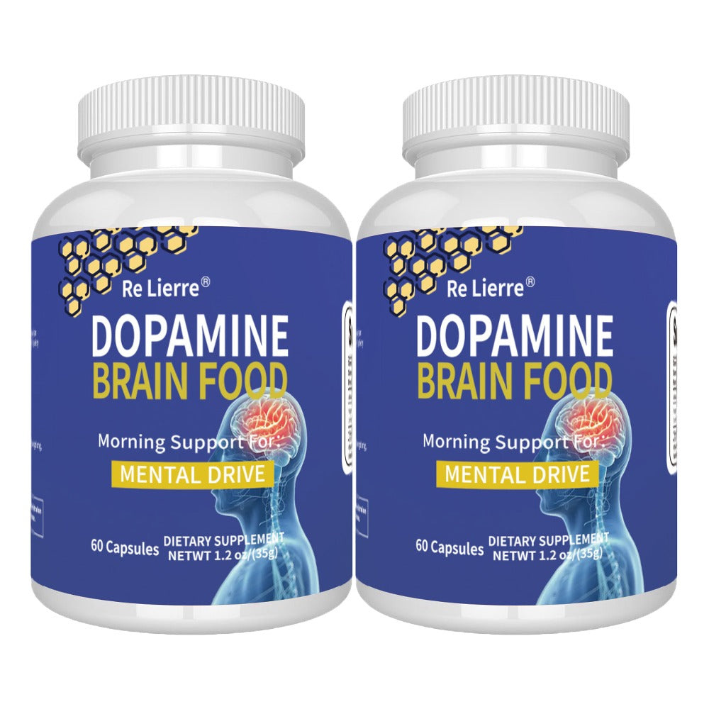 [Brain Support & Sleep] Relierre Dopamine Brain Support Capsules with Magnesium & Magnesium Glycinate, Focus & Restorative Sleep, High Potency Nootropic for Mental Clarity & Vitality