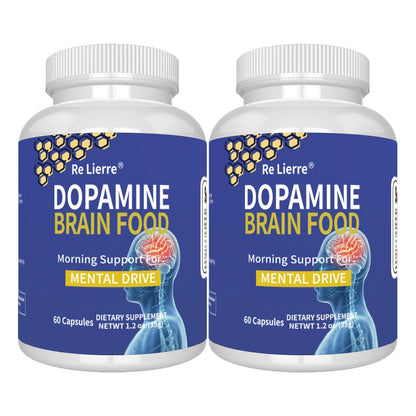 Dopamine Brain Support & Sleep Capsules — with Magnesium & Magnesium Glycinate | Focus, Mental Clarity & Restorative Sleep | High-Potency Nootropic | 60 Capsules