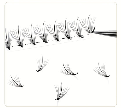 Premade Wispy Fan Lashes 120 Fans 5D 7D 9D Volume Faux Mink Eyelash Extensions Curl C D Mixed 8-15mm Fluffy Pointy Base DIY Beginner Individual Lashes Natural Look