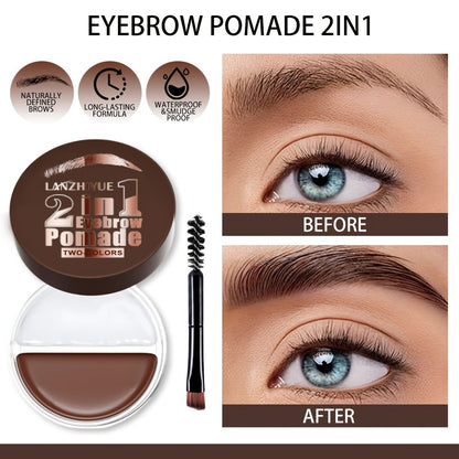 3D Eyebrow Pencil Microblading Brow Pen - Waterproof Sweat-Proof Long-Lasting Bold Precise Brow Definer with Brush Applicator for All Skin Types Natural Look