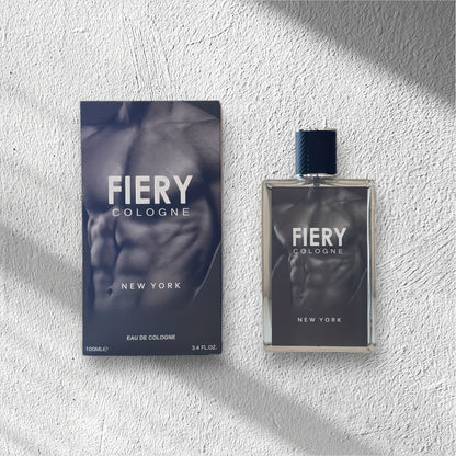 Fiery New York Men's Cologne Eau de Parfum Spray - Long Lasting Bold Citrus Spice Scent with Lemon Orange Cardamom - Mens Perfume for Daily Wear Dates & Gifting