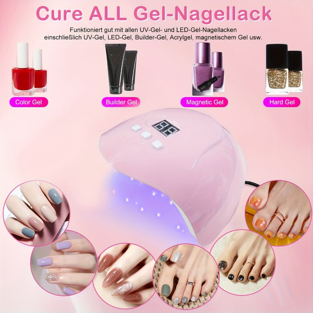 MOROVAN Acrylic Nail Kit with Drill And U V Light Full Nail Kit Set Professional Nail Starter Kit for Beginners Acrylic with Everything