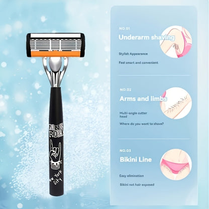 Safety Razor Kit - 2 Handles & 72 Replacement Blades - Double Edge Classic Wet Shaving Razor with Non-Slip Grip for Clean Close Shave - Men's Grooming Shaving Set for Face & Body