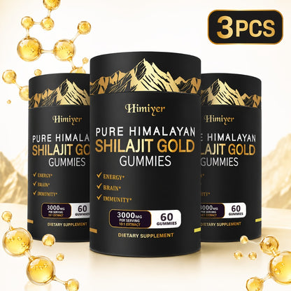 Shilajit Supplement 3000mg with Ginger Ginseng Ashwagandha | Multi-Mineral Phytonutrient Complex for Energy Stamina & Vitality | Powerful Adaptogen Blend for Men & Women