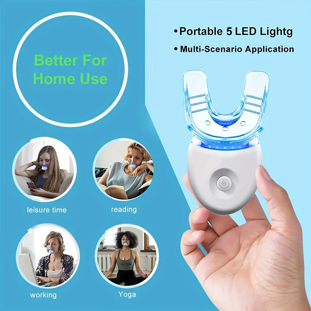 LED Teeth Light Teeth Kit with 5 X Teeth Gel, Safe Enamel, Perfect Ift for Parents, Girlfriend/boyfriend Gift