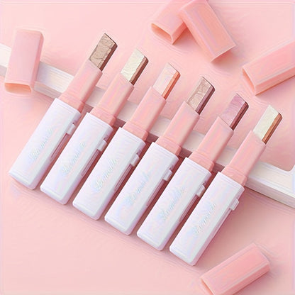 Eyeshadow Stick Set 6pcs Dual-Color Waterproof Long-Lasting Eye Shadow Pencil Kit - Smudge-Proof, Highly Pigmented, Easy Blending Makeup for Women & Girls