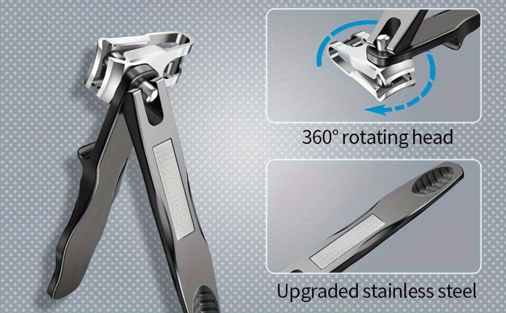 Heavy Duty Thick Toenail Clippers Set - Wide Jaw Opening Straight Nail Clipper, Angled Nail Clipper And Nail File, Large Nail Clippers For Men Seniors Women