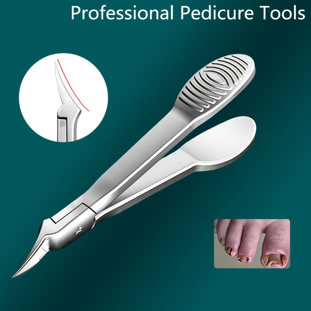 New 4CR13 Stainless Steel Nail Clippers, Professional Cuticle Scissors, No Shelter Design, Lengthening Edge, Precision Nail Art And Dead Skin Tools, Special Nail Clippers for Growing Thick Nails Inside