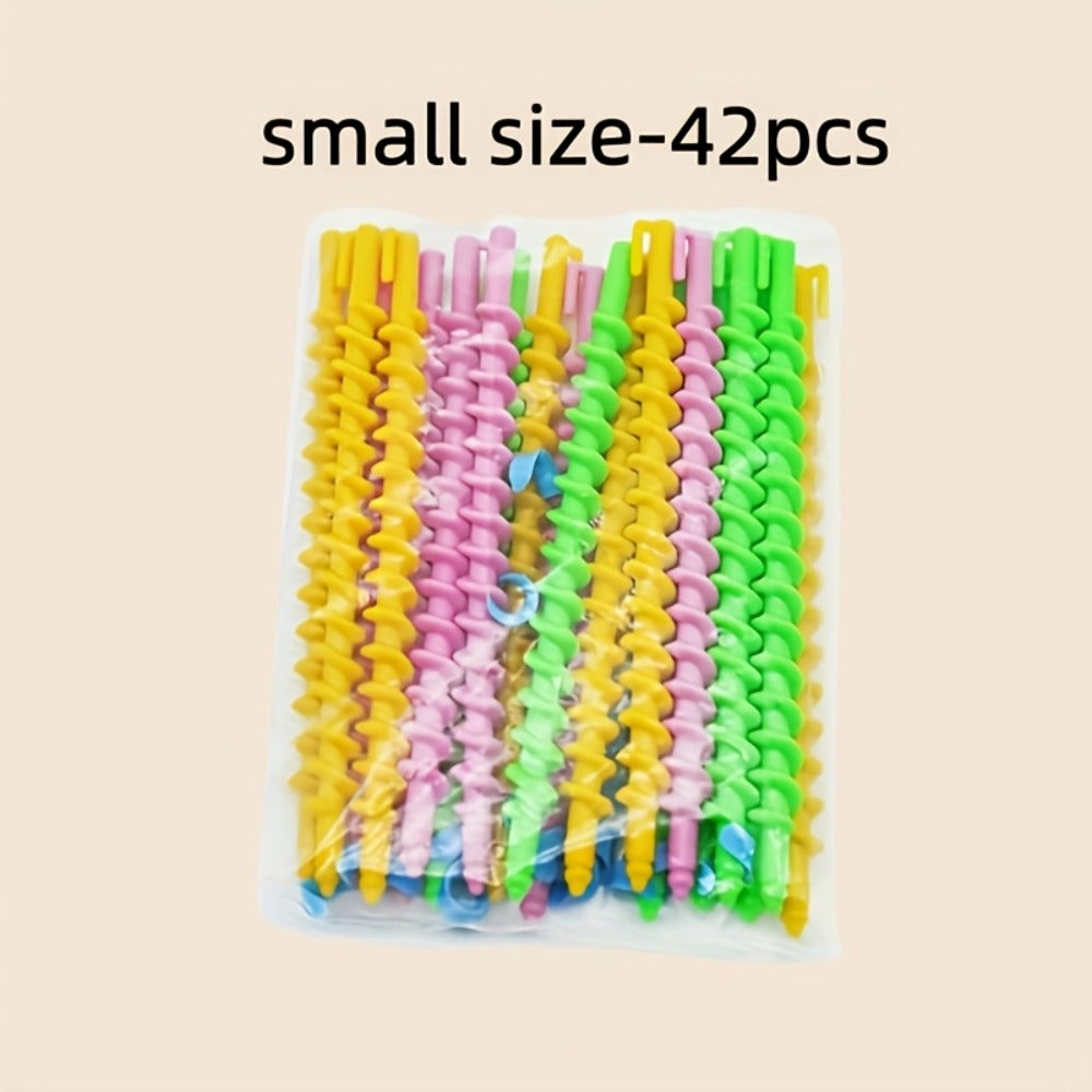 39/42pcs/Set Spiral Curling Hair Sticks, Professional Curler Set, Plastic Perm Rods for Hair Styling Hair Styling Tools