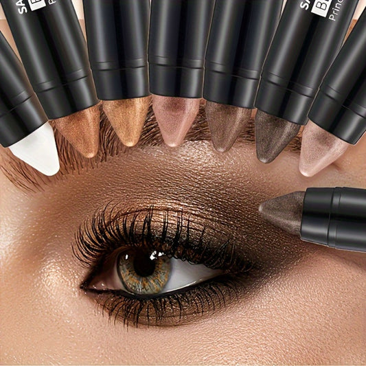 7pcs of Eye Shadow Stick Suit Waterproof Eye Shadow Stick, Pearlescent Mattetreatment, to Create A Natural And Lasting Eye Makeup Lasting Flash Eye Shadowstick, Easy to Create Daily Makeup, Valentine'S Day Gift, Mother'S Day Gift