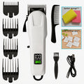Golden Hair Clipper Professional Set, Men's Hairdresser Set, USB Charging, Large-capacity Battery Life, LCD Display Power, Business Travel Essential, Perfect Gift for Dad, Son, Brother and Friends