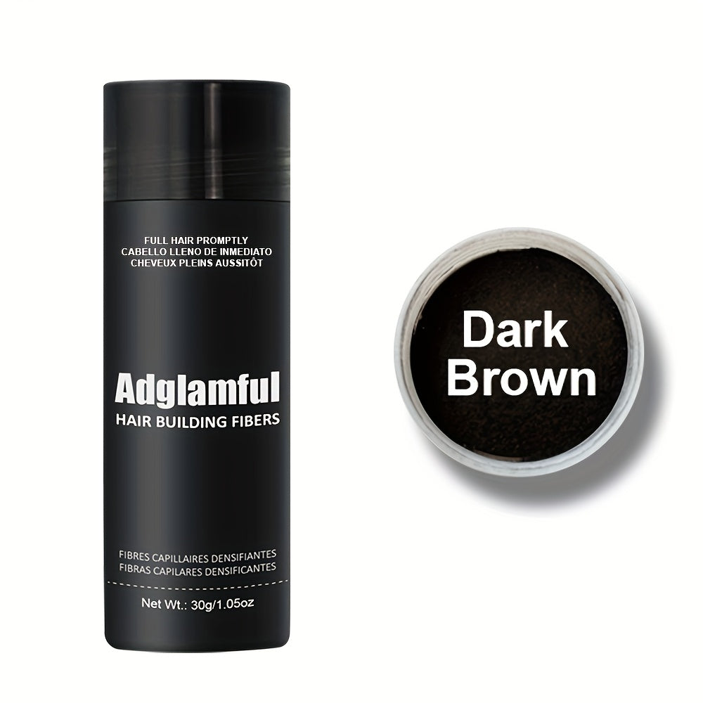 Adglamful 30g Hair Building Fibers - Unisex-adult, Normal Style, Natural Look & Feel, Concealer for Thinning Hair, Cover Hairline, Volume & Thickness Enhancement, Suitable for Dating, Volumizing Hair Fibers, Hair Building Fibers
