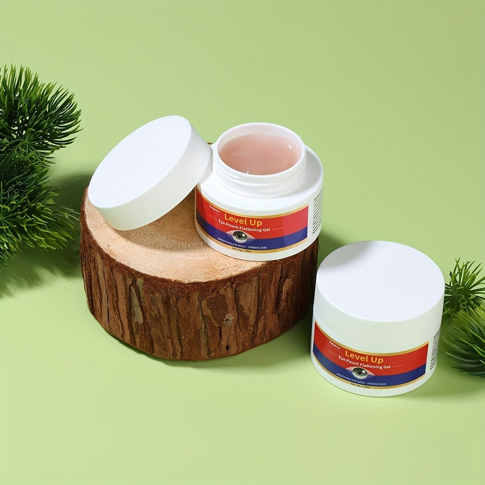 Fumorry Level Up Eye Pouch Firming Gel 30g/1. 05oz - Caffeine & Sucrose Enriched, Smoothing & Moisturizing Eye for All Light Beige Types, Hypoallergenic to & Youthful Eye Appearance, Sleek Container, Smooth Texture