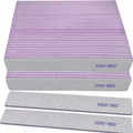 [50pcs Nail Files] 50pcs Nail Files, 100/180 Grit Emery Boards Nail File For Natural Nails And Acrylic Nails, Double Sided Emory Boards Limas Para Unas Acrilicas Profesional Fingernail Filer Reusable Manicure Gray