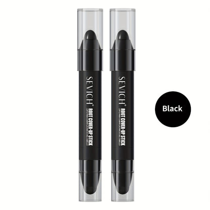 Men's Hair Dye Stick Gray Coverage — Sevich Beard & Hair Color Pen, Hypoallergenic, Sweat-Proof, Water-Resistant, Long-Lasting Formula, 2pcs Set