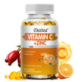 120 Softgels Vitamin C With Zinc Supplement | 1200mg Vitamin C, 20mg Zinc for Immune Support - DAITEA Brand