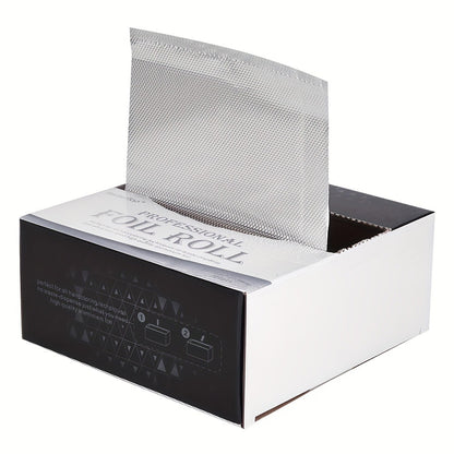 Aluminum Foil Paper for Hair Highlighting 300pcs/Box | Salon Hairdressing Supplies for Hair Coloring Perming Foiling | Silver Professional Grade