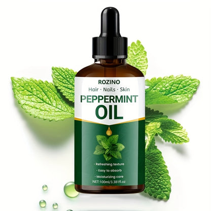 Peppermint Essential Oil 100% Pure — Multipurpose Plant Essential Oil for Massage, Skin Care, Hair, Nails, Face, Body & Aromatherapy, 100ml