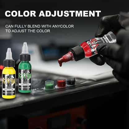 Tattoo Ink Set 1oz (30ml) - 7 or 14 Color Professional Tattoo Ink Kit, Stable Vibrant Pigments for Artists & Beginners, Complete Tattoo Color Supply for Machine & Gun