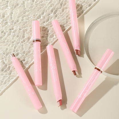 Eyeshadow Stick Set 6pcs Two-Color Dual-Ended Waterproof Eye Shadow Pencil - Non-Fading Smudge-Proof Blendable Shimmer Matte Eyeshadow for Beginners Gift