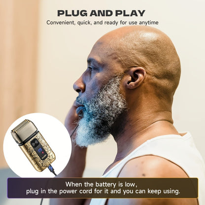 Foil Shaver for Men — Electric Razor, Beard & Mustache Trimmer, Cordless Head Shaver for Bald Men | Barber Shears Haircutting Kit | Father's Day Gift for Dad