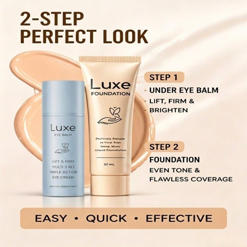 4pcs Luxury Set! Includes: 1 Multifunctional Liquid Foundation, 1 Dedicated Eye Cream Applicator, And 2 Foundation Brushes. Its Supports Layer-By-Layer Concealing to Create a Natural And Radiant Makeup Effect; Blurs Imperfecti