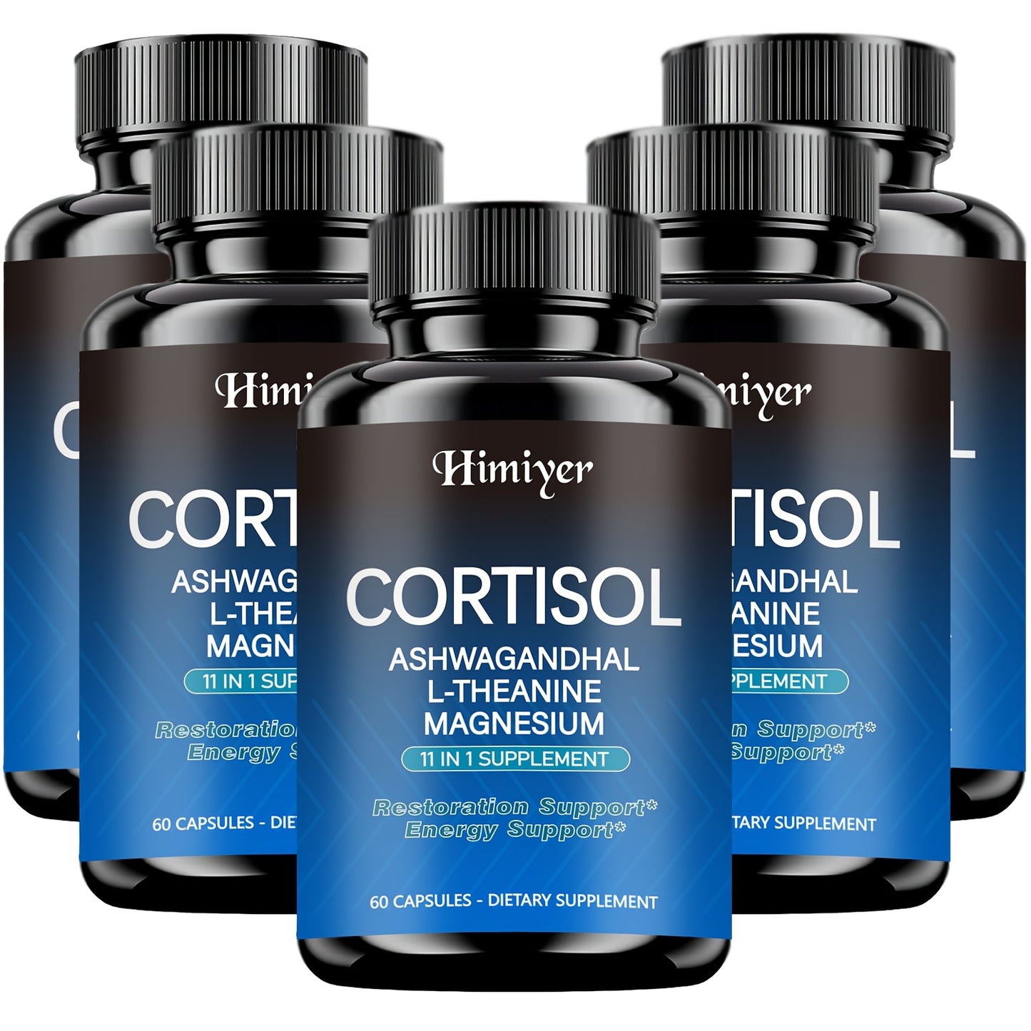 Ashwagandha & Rhodiola Rosea Capsules for Cortisol Control, Energy & Restful Sleep – with L-Theanine & Magnesium for Stress Relief & Mood Support | 60 Capsules | ShopVora UK