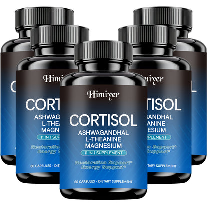 Ashwagandha & Rhodiola Rosea Capsules for Cortisol Control, Energy & Restful Sleep – with L-Theanine & Magnesium for Stress Relief & Mood Support | 60 Capsules | ShopVora UK