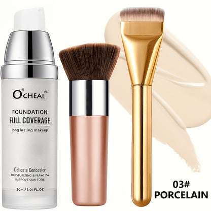 Air Cushion Foundation 2.0 Matte Finish High Coverage Moisturizing Lightweight Smooth Natural Nude Look Buildable Liquid Foundation Women Makeup