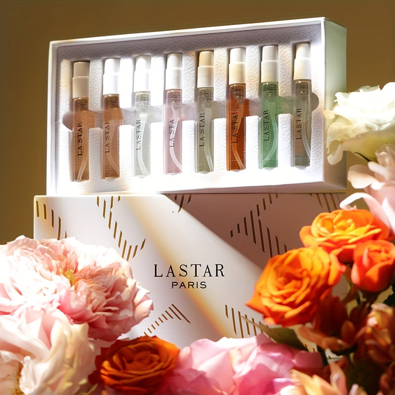 LASTAR Valentine'S Day Gift Perfume Set, 8pcs Women'S Perfume Set, Long-lasting And Alluring Elegant Women'S Eau De Toilette, Patchouli, Fresh, Travel Size, Reapply Fragrance At Any Time, Perfume For Dates And Daily Life, Birthday And Festival Gift