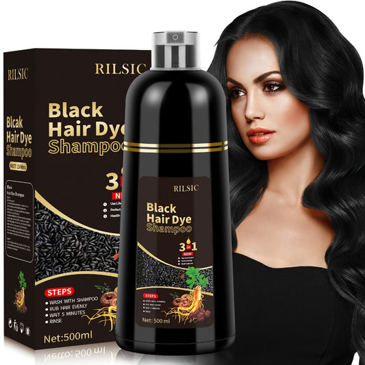 3 IN 1 Hair Color Shampoo for Both Men And Women, Quick Hair Coloring, Complete Coverage for Grey Hair, Natural Dye That Works in Minutes, Herbal Shampoo for Easy Use, Ammonia-Free, Lasts for 30 Days - 16.91Oz