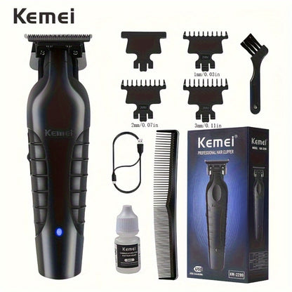 Hair Clipper & Beard Trimmer Set for Men — Kemei Professional Grooming Kit with Reciprocating Shaver, USB Rechargeable, Home & Salon Use, Gift for Dad (Set 1 / Set 2 / Style 1)