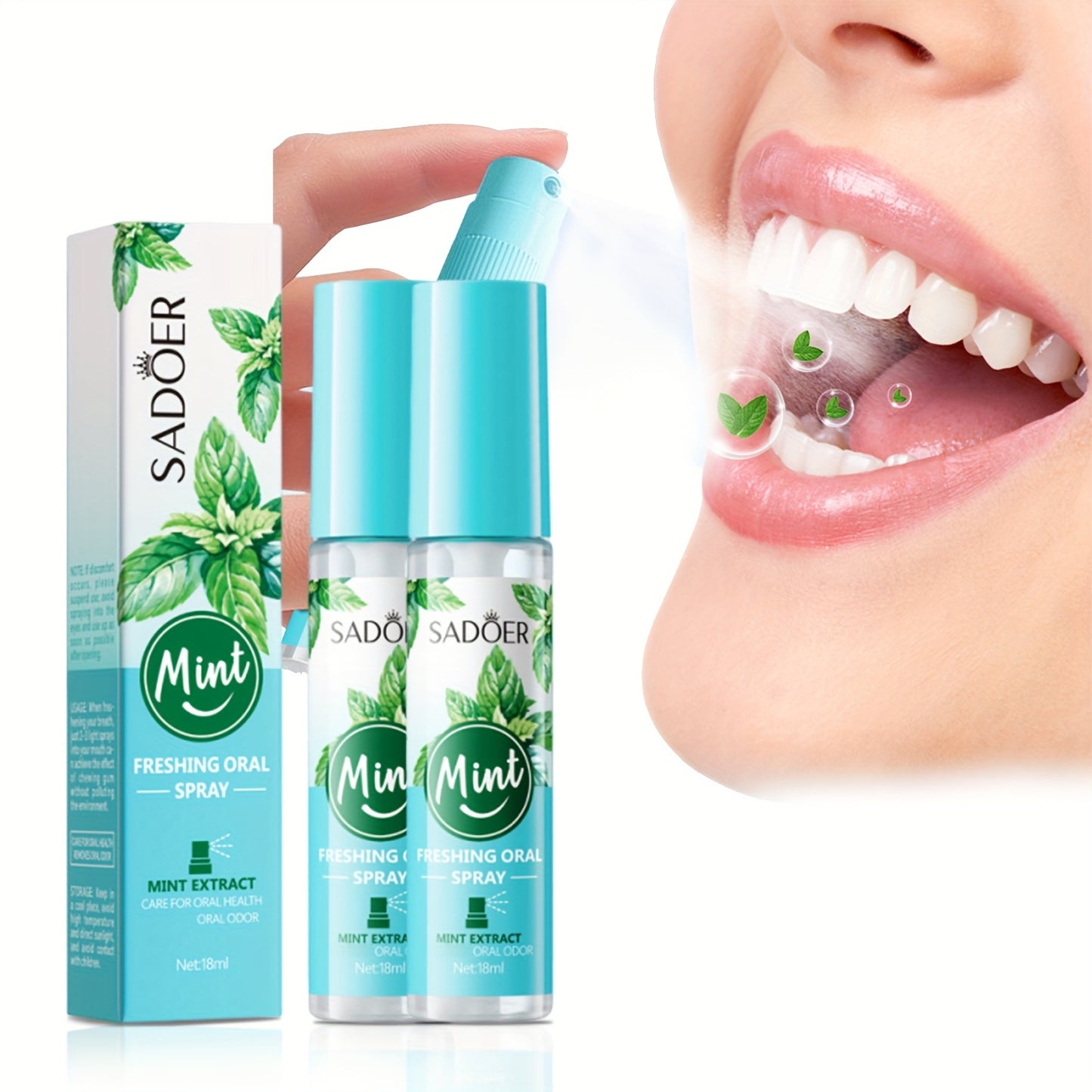 Fresh Breath Spray with Mint & Tea Tree Essence — Portable Compact Oral Freshener for On-the-Go Use, Available in 2-Pack & 4-Pack, Ideal Gift for Any Occasion
