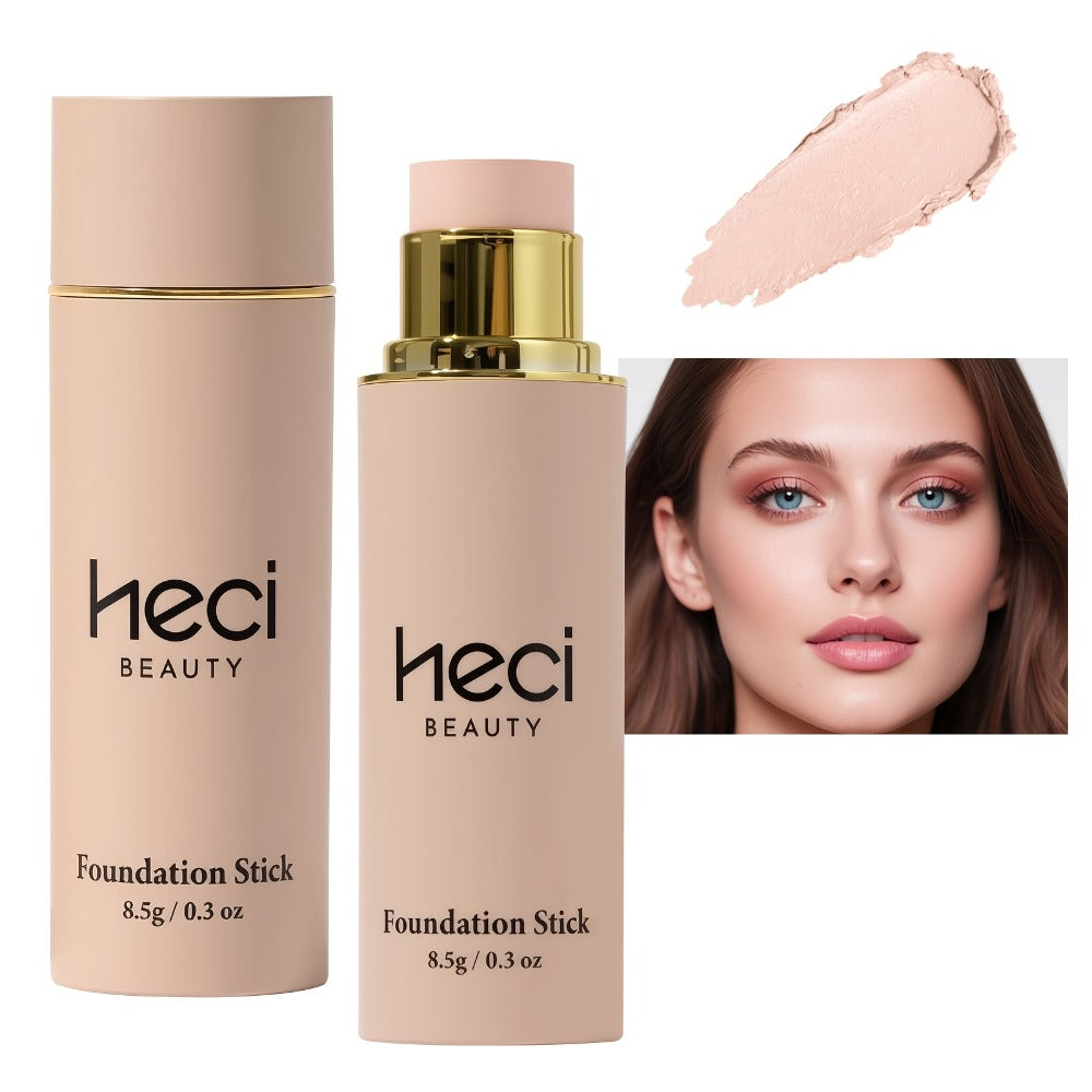 Concealer Foundation Stick 2pcs - Full Coverage CC Cream Waterproof Long-Lasting Matte Finish, Lightweight Moisturizing Formula for Light to Medium Tan Skin Tones, Multi-Purpose Flawless Makeup