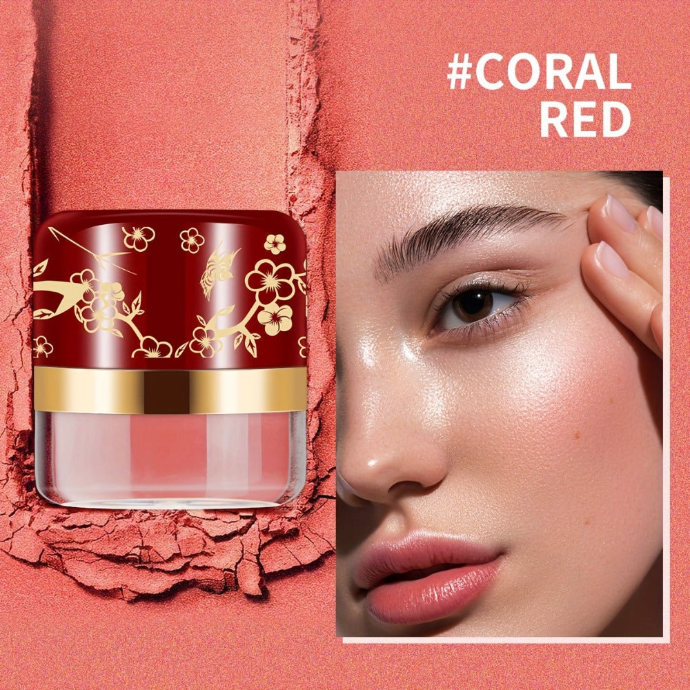 Blush Set 3 Colors with Pearl Powder and Rose Oil Squalane Formula Natural Glow Lightweight Powder for All Skin Tones Easy Blendable Cheek Color