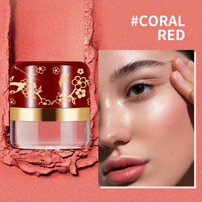 Blush Set 3 Colors with Pearl Powder and Rose Oil Squalane Formula Natural Glow Lightweight Powder for All Skin Tones Easy Blendable Cheek Color