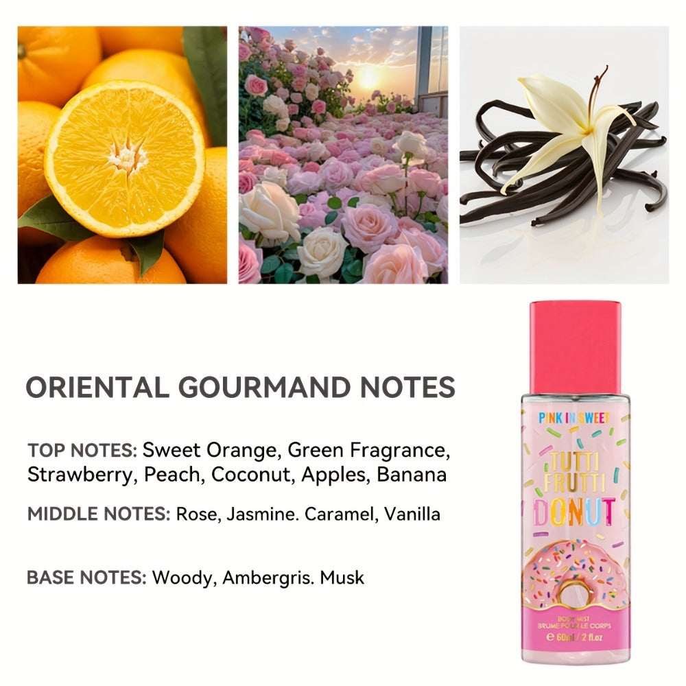 Women's Fragrance Gift Set - Body & Hair Perfume Spray 4-Piece Set 2 fl oz Each | Sweet Long Lasting Scent for Date Party & Gifting