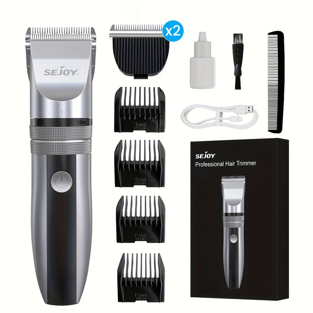 Adjustable Beard Trimmer for Men, Cordless Electric Beard Trimmer with Precision Dial, USB Rechargeable 5 Levels Settings Mustache Trimmer for Men'S Gifts