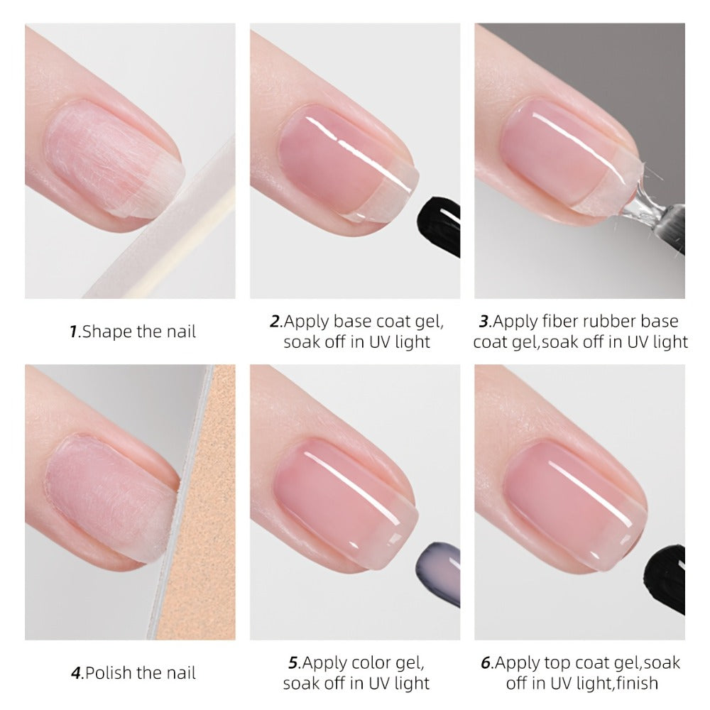 XEIJAYI Photo Frame Bottle Fiber Glue [3 Bottles] --- Fiber Glue Glue Nail Extension Broken Nail Reinforcement Thickening Strong And Tough Nail Function Glue Nail Art Lovers Recommended