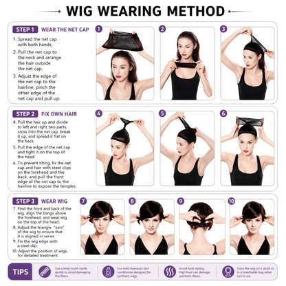 Colorful Wig with Bangs for Women Short Wavy 4 Inch Synthetic 5 Colors Red Black Green Blue Orange Halloween Costume Christmas Party Cosplay Daily Wear